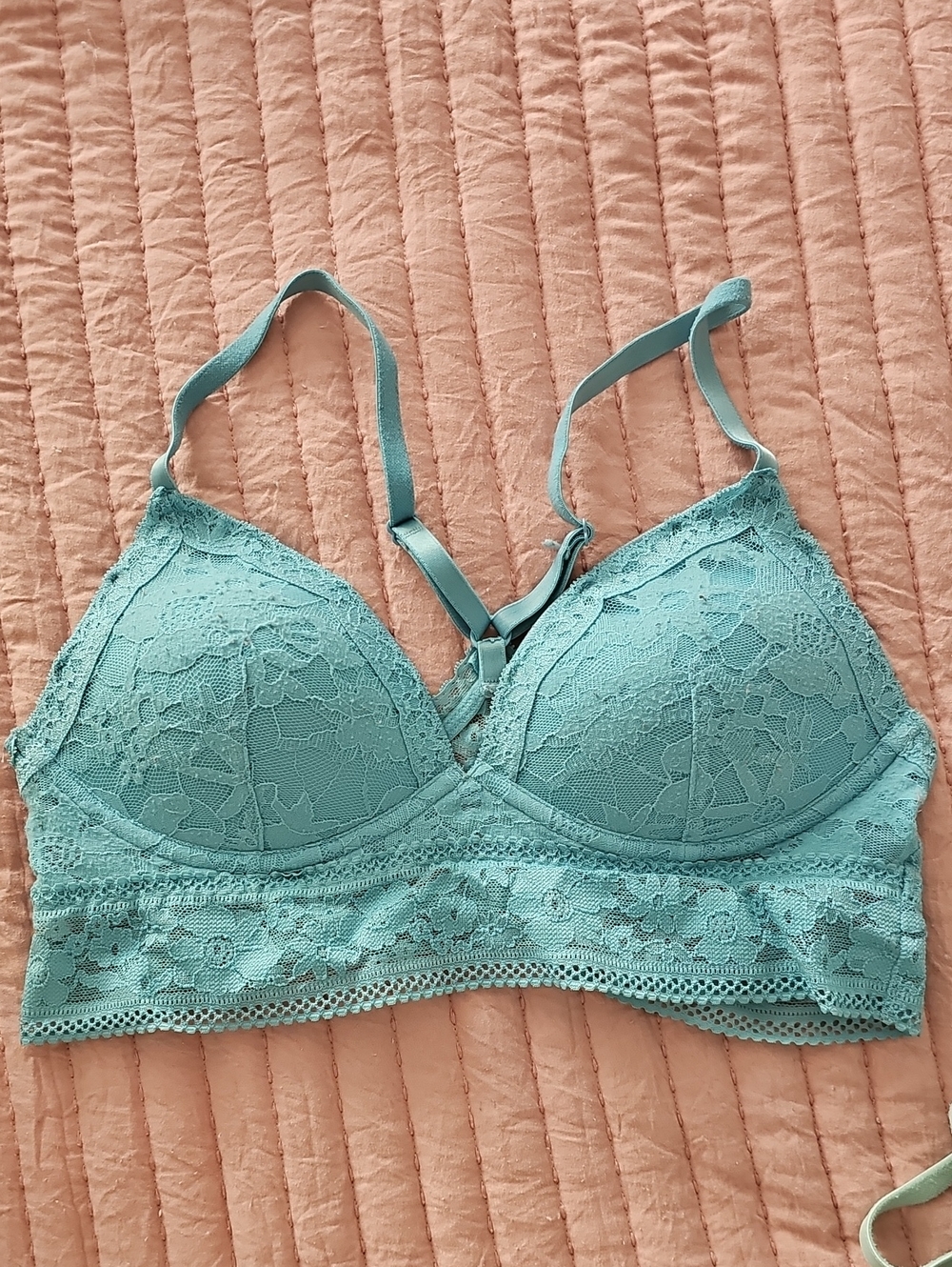 Victoria's Secret Lace Bralette in Teal Sz Small